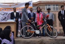 مسابقه بایسکل‌رانی بانوان در هرات برگزار شد