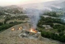 طالبان در جوزجان خانه‌های فرماندهان داعش را به آتش کشیدند