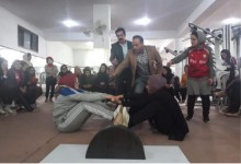 مسابقات کشتی‌ جمعی بانوان  برای اولین بار در کابل برگزار شد