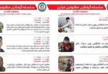 وزارت داخله فهرستی  از افراد زیر تعقیب را نشر کرد